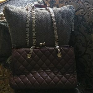 Clearance Brown Quited Handbag